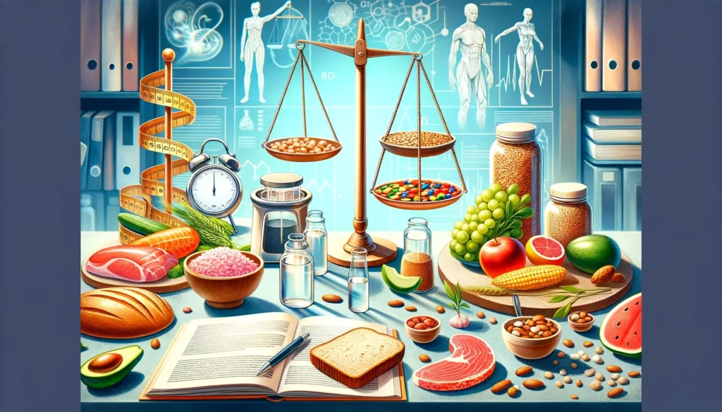 An illustration representing a scientific study on the effects of low-carbohydrate diets on weight management, published in 'JAMA Network Open' in Dec